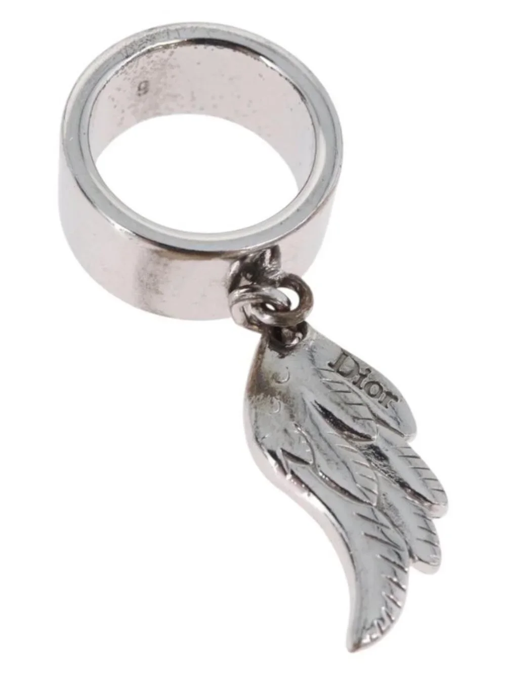 Christian Dior Ring metal Silver Auth BA11378